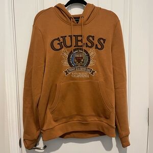 Guess Men's Tan Graphic Hoodie